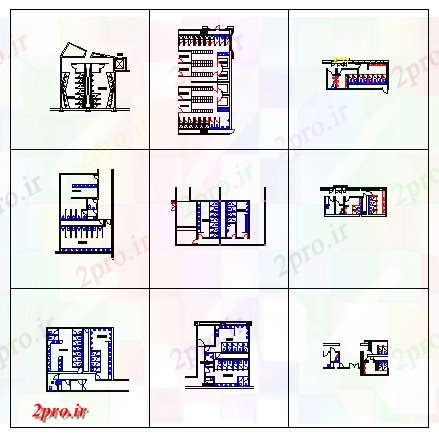 دانلود نقشه بلوک حمام انواع مختلفی از حمام عمومی طراحی (کد78817)