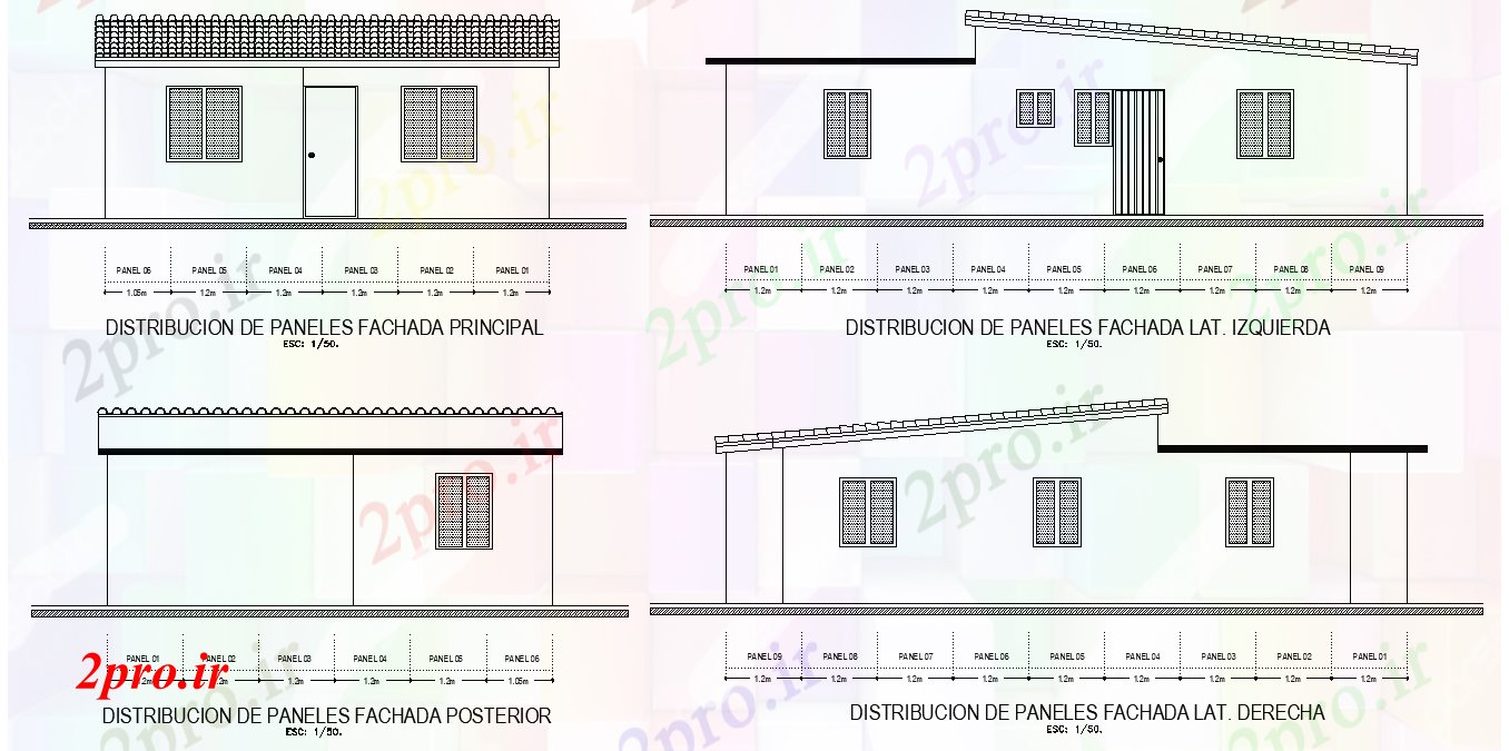 دانلود نقشه مسکونی ، ویلایی ، آپارتمان نما از خانواده طرحی خانه جزئیات 8 در 13 متر (کد78869)