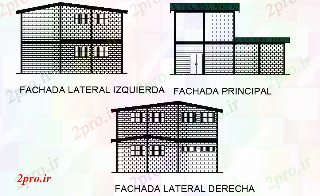 دانلود نقشه ساختمان اداری - تجاری - صنعتی جزئیات نمای طرحی خانه جامعه جزئیات 11 در 12 متر (کد78928)