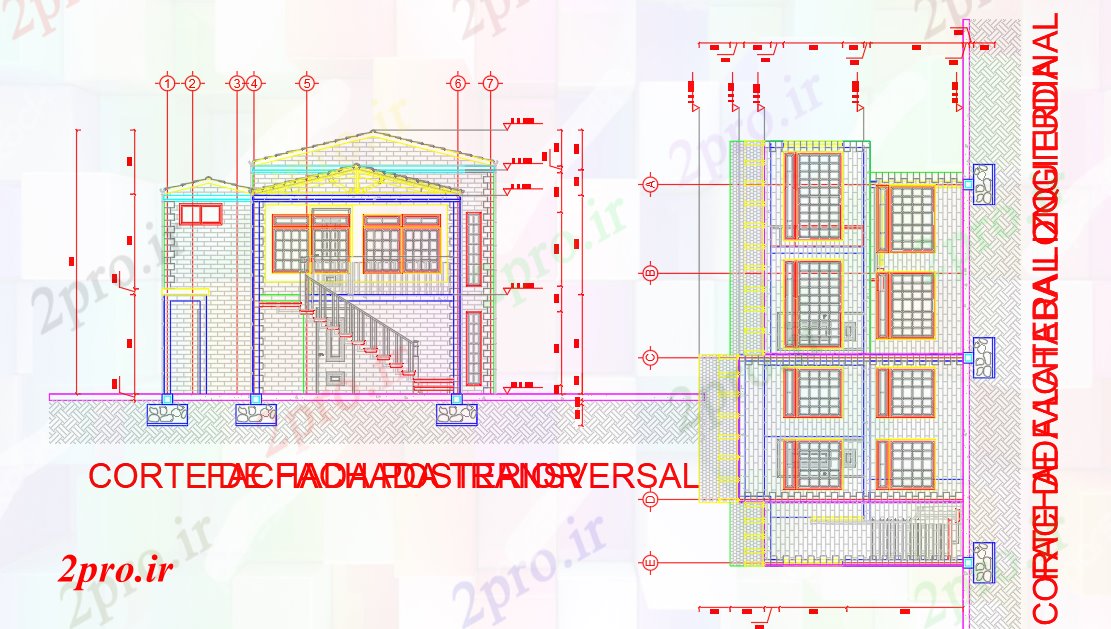 دانلود نقشه ساختمان مرتفعطراحی آجر ساختمان 16 در 20 متر (کد78979)