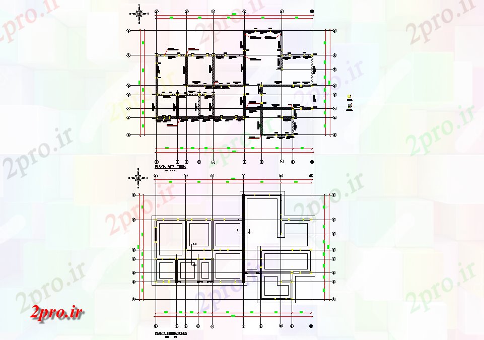 دانلود نقشه جزئیات ساخت و ساز ساختمان سازه طرحی خانه  چیدمان (کد79037)