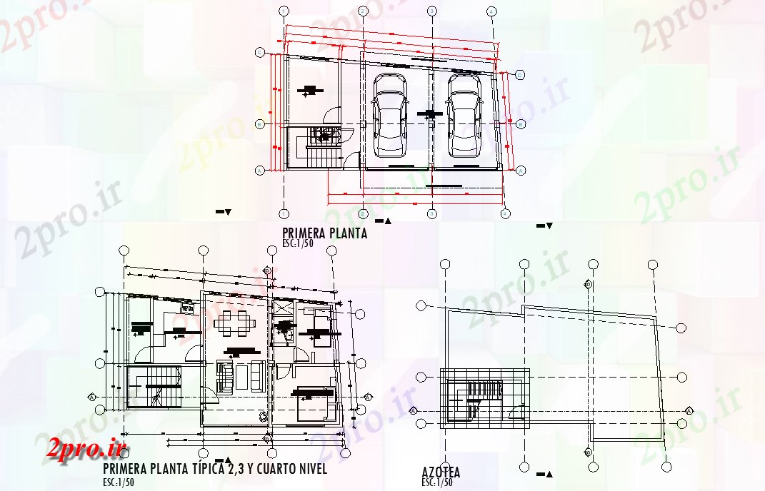 دانلود نقشه مسکونی ، ویلایی ، آپارتمان زندگی برنامه ریزی جای 6 در 11 متر (کد79057)