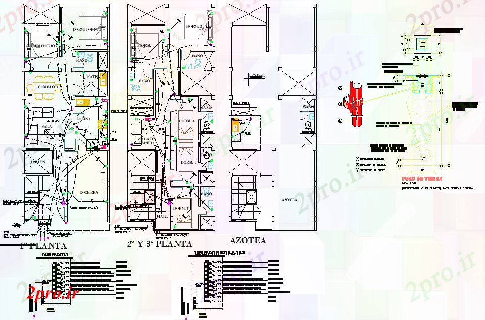 دانلود نقشه معماری خانه برق  طراحی (کد79107)