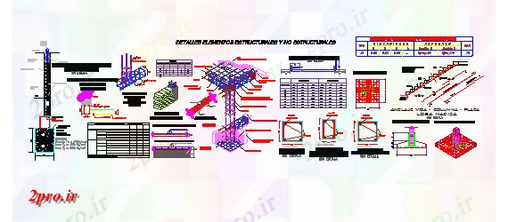 دانلود نقشه پلان مقطعی سازه و غیر عناصر ساختاری طراحی جزئیات از تک خانواده طراحی خانه طراحی (کد79153)