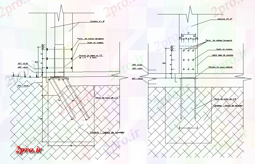 دانلود نقشه جزئیات ساخت و ساز بخش تقویت   (کد79185)