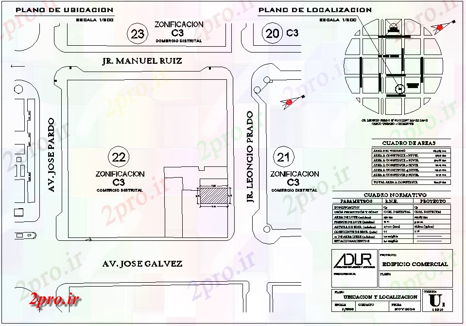 دانلود نقشه ساختمان اداری - تجاری - صنعتی محل سکونت طرحی سایت جزئیات 10 در 17 متر (کد79264)