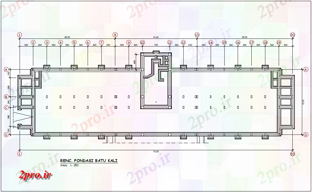 دانلود نقشه ساختمان دولتی ، سازمانی بار بار رتبه برای طرحی های اداری دولت با نمای معماری خودرو 10 در 26 متر (کد79299)