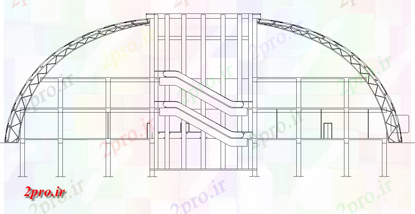 دانلود نقشه ساختمان اداری - تجاری - صنعتی بخش ساختمان تجاری  (کد79318)