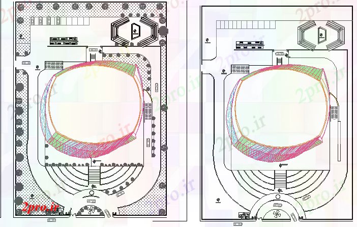 دانلود نقشه باغ  شخصیمحوطه سازی  جزئیات از دفتر مرکزی مرکز رسانه ساخت (کد79330)