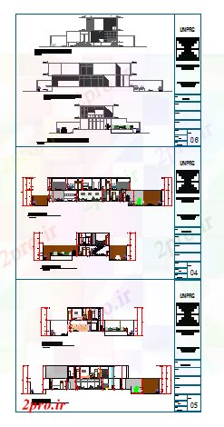 دانلود نقشه مسکونی ، ویلایی ، آپارتمان نما و بخش طراحی زندگی قصر طراحی 11 در 24 متر (کد79336)