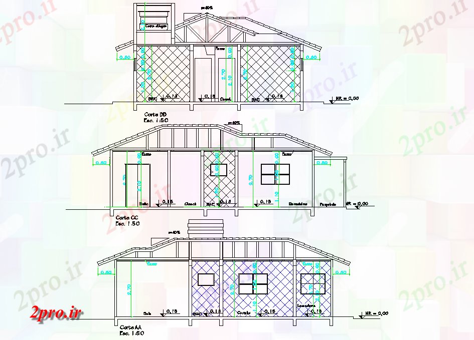 دانلود نقشه مسکونی ، ویلایی ، آپارتمان بخش خانه های چوبی اقامت طراحی 8 در 10 متر (کد79362)