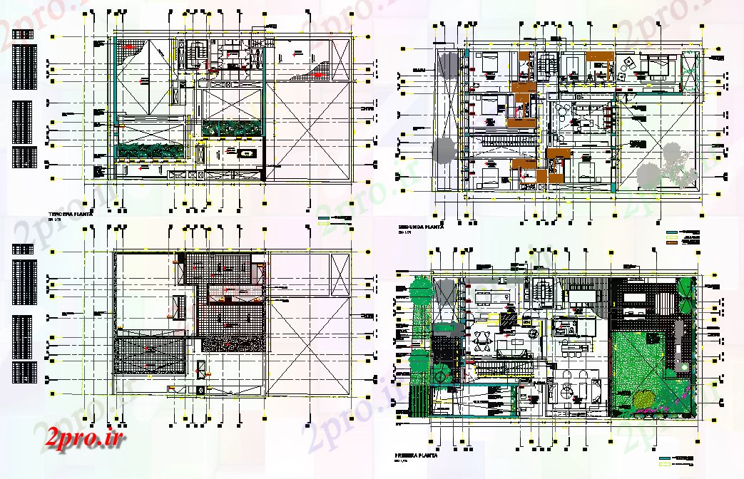 دانلود نقشه مسکونی ، ویلایی ، آپارتمان اقامت کار طرحی خانه 14 در 22 متر (کد79376)