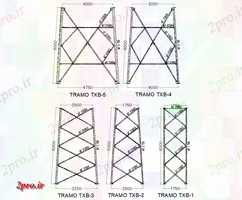 دانلود نقشه جزئیات ساخت و ساز  ایستاده ارتباطات از راه دور برج 66mts (کد79544)