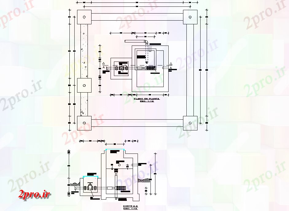 دانلود نقشه جزئیات ساخت و ساز هواپیما هیدرولیک  طراحی (کد79569)