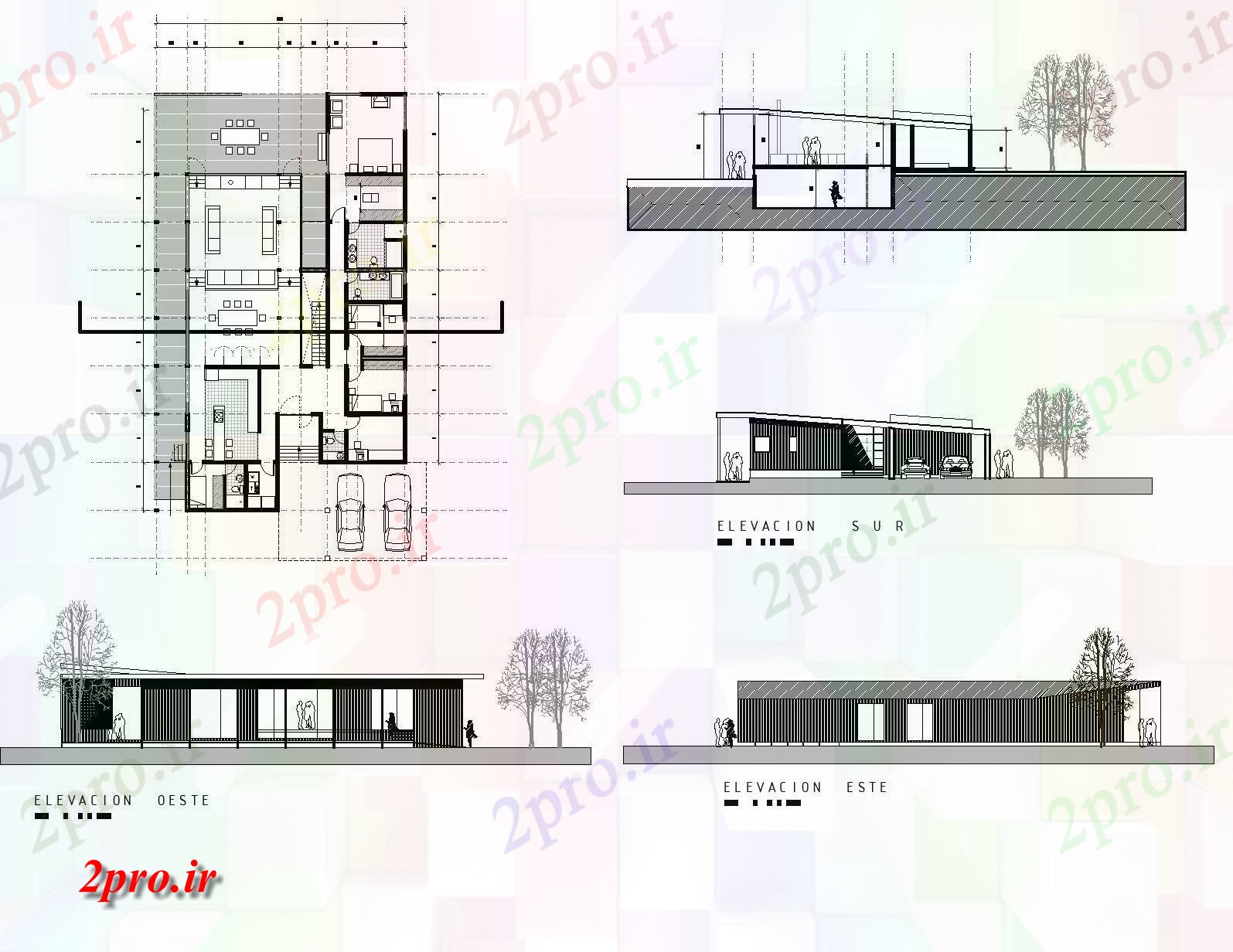 دانلود نقشه مسکونی ، ویلایی ، آپارتمان پروژه معماری مسکن طرحی جزئیات 14 در 26 متر (کد79595)