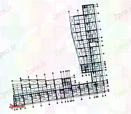دانلود نقشه ساختمان مرتفعجزئیات طراحی طبقه همکف ساختمان شرکت های بزرگ 77 در 80 متر (کد79686)