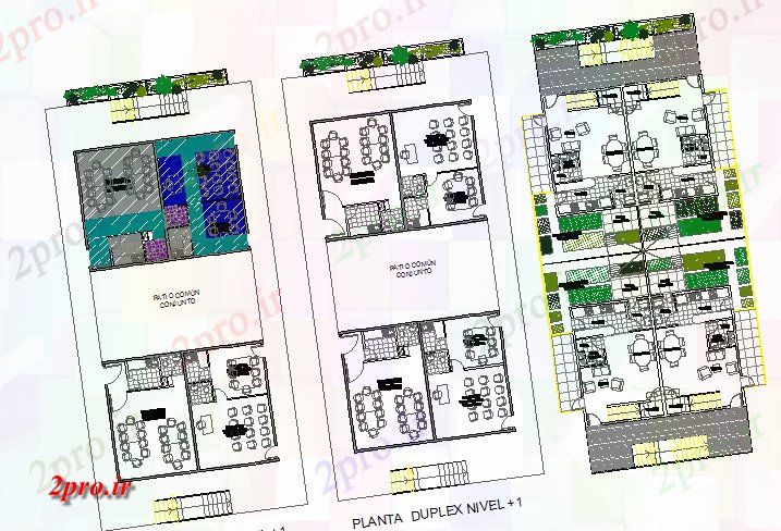 دانلود نقشه مسکونی  ، ویلایی ، آپارتمان  زمین، اول و طبقه بالا جزئیات طراحی از ساختمان مسکونی (کد79688)