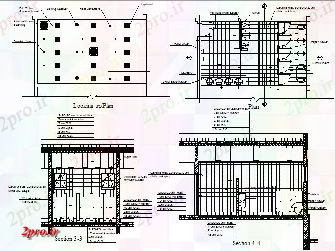دانلود نقشه بلوک حمام و توالتجزئیات نصب و راه اندازی بهداشتی ساختمان اداری (کد79752)