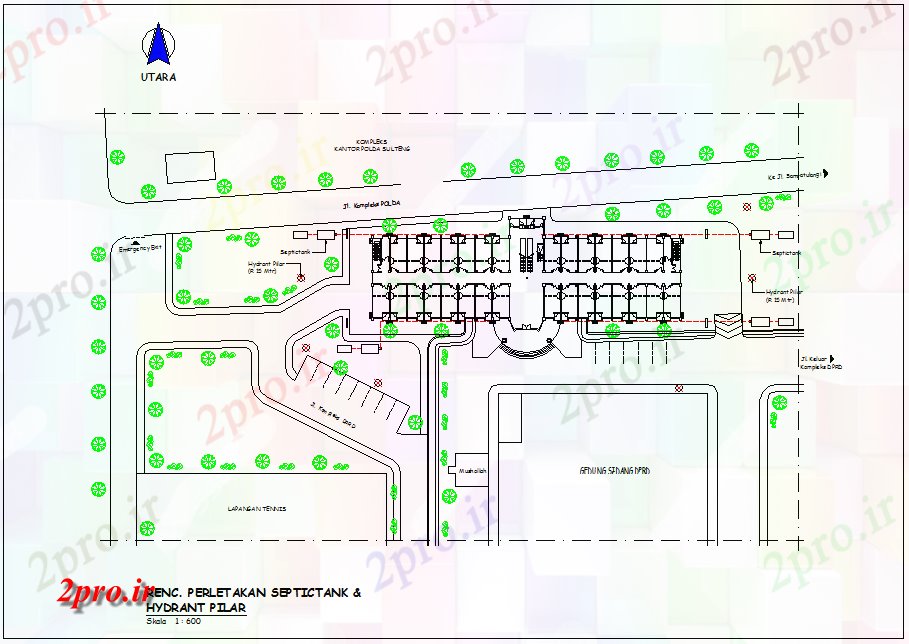 دانلود نقشه جزئیات لوله کشی خط هیدرولیک با  نظر مخزن را در برنامه ریزی برای منطقه دفتر (کد79788)