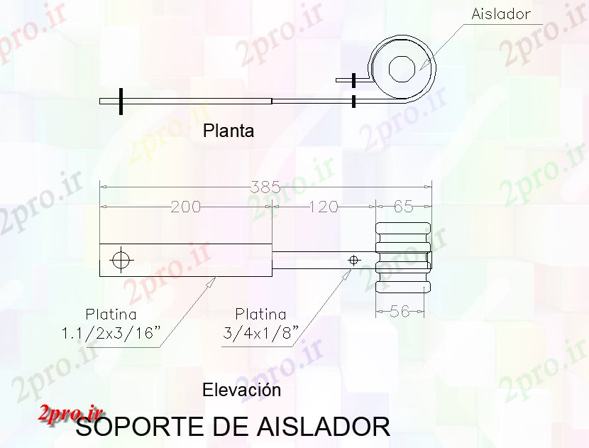 دانلود نقشه جزئیات ساخت و ساز برنامه حمایت عایق و بخش  چیدمان (کد79829)