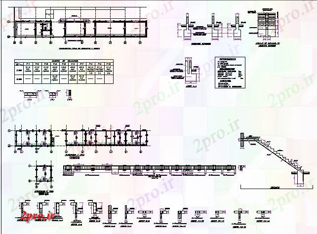 دانلود نقشه جزئیات ساخت و ساز راه پله و جزئیات سازنده  های اداری  (کد79848)