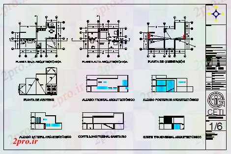 دانلود نقشه مسکونی ، ویلایی ، آپارتمان پیشنهاد های معماری برای سه سطح طراحی ساختمان 13 در 18 متر (کد79882)