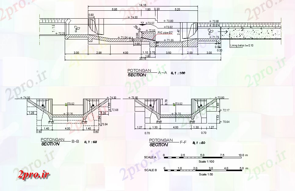 دانلود نقشه جزئیات ساخت و ساز آبیاری بخش طرحی ساخت و ساز  (کد79889)