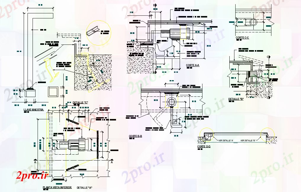 دانلود نقشه جزئیات لوله کشی M3  جزئیات مخزن  (کد80048)