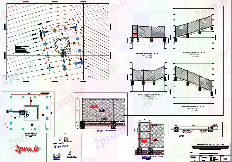 دانلود نقشه جزئیات ساخت و ساز طرحی سایت و دست راه آهن  جزئیات (کد80099)