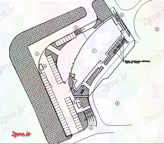 دانلود نقشه هایپر مارکت - مرکز خرید - فروشگاه پارکینگ بازار با محوطه سازی با طرحی کلی 79 در 108 متر (کد80142)