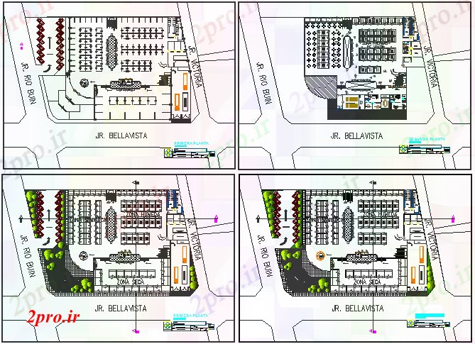 دانلود نقشه هایپر مارکت  - مرکز خرید - فروشگاه همه طبقه طرحی جزئیات طرحی مرکز خرید (کد80160)