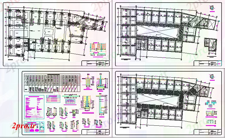 دانلود نقشه ساختمان اداری - تجاری - صنعتی ساختمان تجاری طرحی کامل جزئیات خودکار 18 در 39 متر (کد80176)