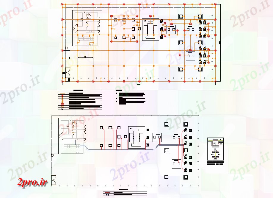 دانلود نقشه معماری پست برق   ترکیبی (کد80197)