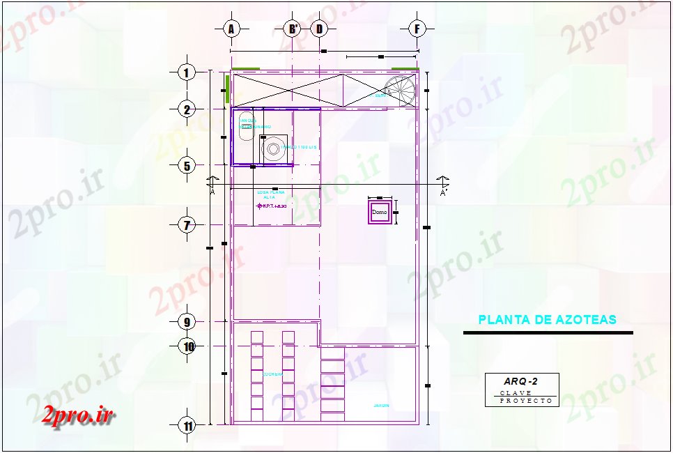دانلود نقشه مسکونی ، ویلایی ، آپارتمان محل اقامت معماری 2 سقف 8 در 11 متر (کد80305)