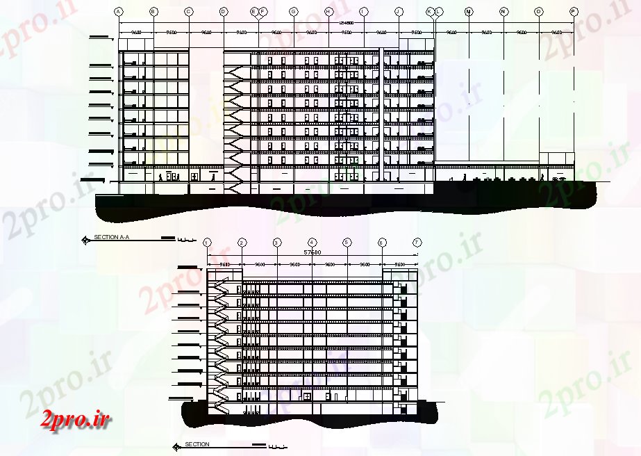 دانلود نقشه بیمارستان - درمانگاه - کلینیک بخش بیمارستان عمومی 67 در 125 متر (کد80318)