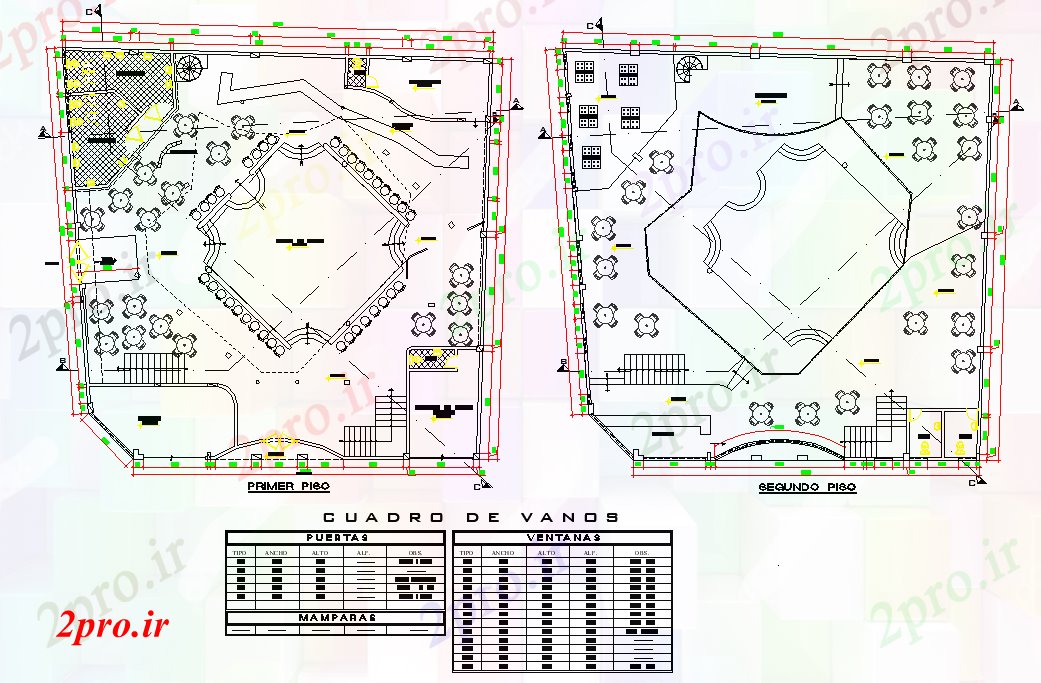 دانلود نقشه ساختمان اداری - تجاری - صنعتی معمار دیسکو طراحی 21 در 21 متر (کد80349)