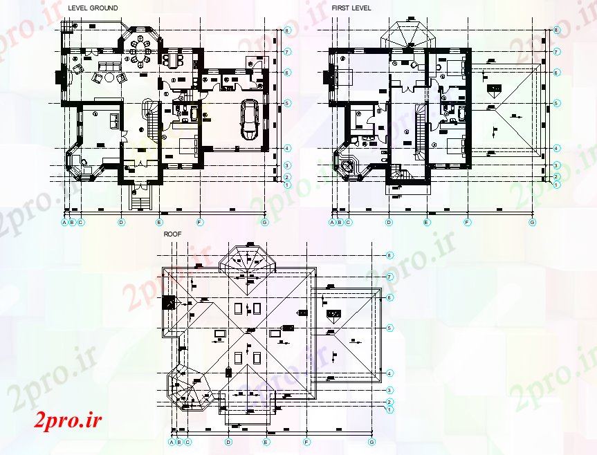 دانلود نقشه مسکونی ، ویلایی ، آپارتمان خانواده طرحی خانه 18 در 23 متر (کد80371)