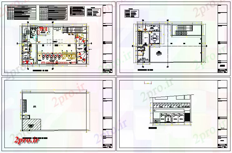 دانلود نقشه ساختمان اداری - تجاری - صنعتی جزئیات کف طراحی از دفتر با برش مقطعی 13 در 21 متر (کد80386)