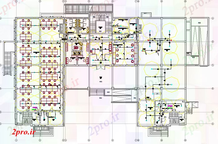 دانلود نقشه ساختمان اداری - تجاری - صنعتی طرحی دولت ساختمان طرحی معماری جزئیات 27 در 49 متر (کد80387)