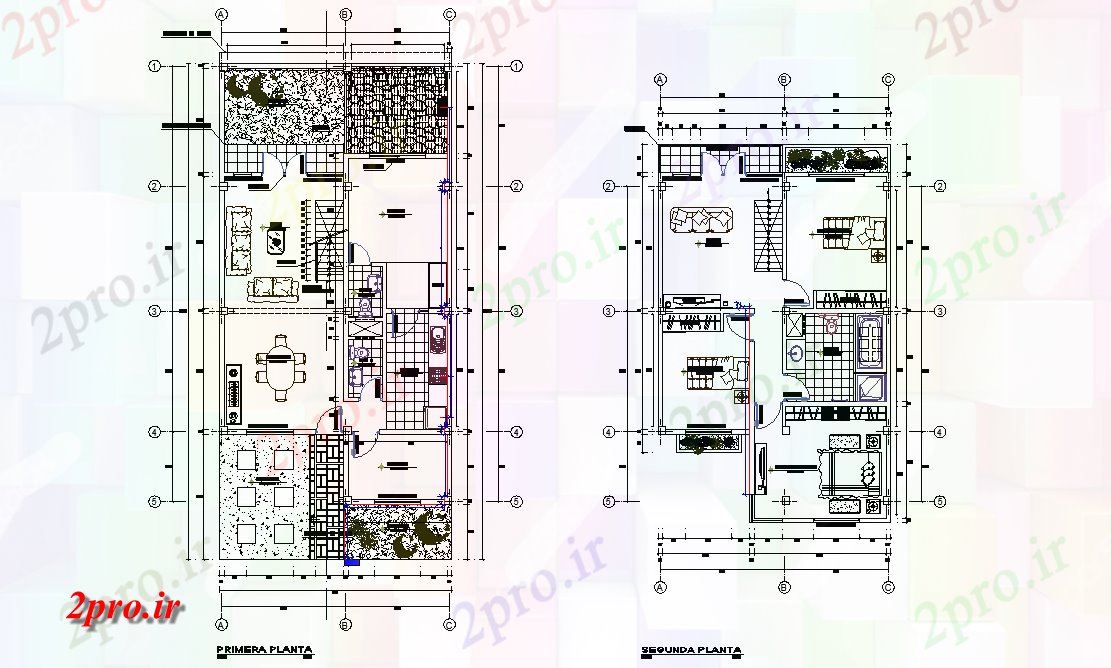 دانلود نقشه مسکونی ، ویلایی ، آپارتمان خانواده تنها طرحی خانه 7 در 12 متر (کد80431)