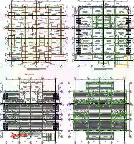 دانلود نقشه ساختمان اداری - تجاری - صنعتی معماری سلطنتی سیستم ساختمان اداری جزئیات 14 در 15 متر (کد80554)