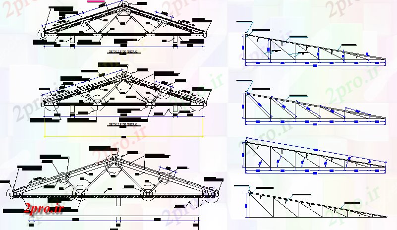 دانلود نقشه جزئیات ساخت و ساز ساخت و ساز سقف و جزئیات مقطعی از ساختمان شهرداری (کد80585)