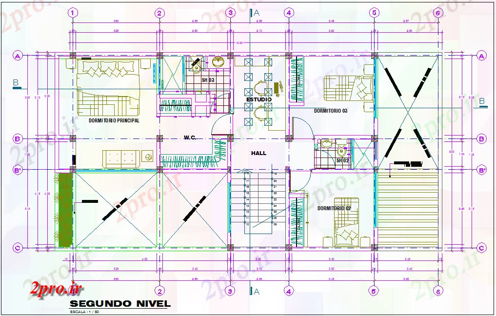 دانلود نقشه مسکونی ، ویلایی ، آپارتمان معماری خانه با طبقه دوم 15 در 25 متر (کد80608)