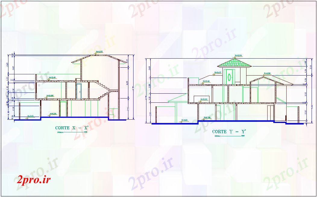 دانلود نقشه جزئیات ساخت و ساز  ساخت و ساز در بخش از خانه دوبلکس (کد80615)