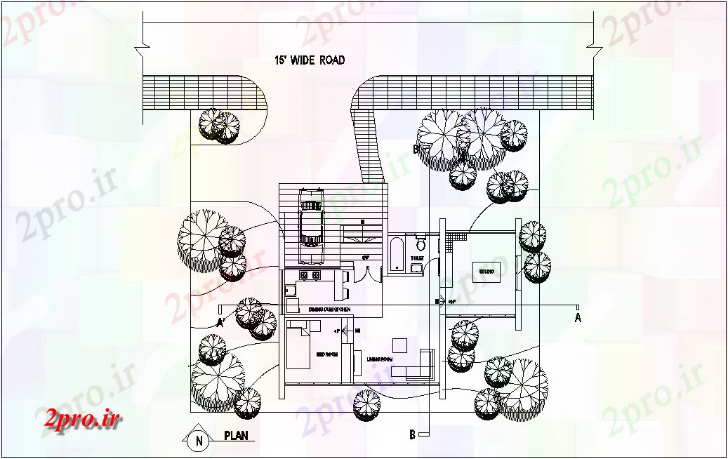 دانلود نقشه مسکونی ، ویلایی ، آپارتمان طرحی کلی خانه با معماری 26 در 42 متر (کد80713)