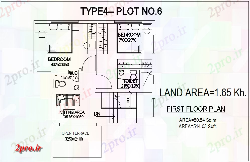 دانلود نقشه خانه های کوچک ، نگهبانی ، سازمانی - نوع 4 طرحی NO6 طرحی طبقه اول خانه های ویلایی با نمای معماری 8 در 23 متر (کد80749)