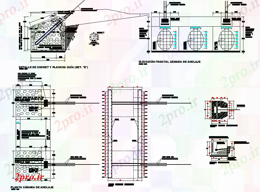 دانلود نقشه جزئیات ساخت و ساز طرحی دوربین لنگر و بخش  (کد80790)