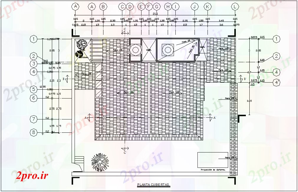 دانلود نقشه جزئیات ساخت و ساز طرحی پوشش با مشخصات ساخت و ساز مسکن (کد80808)