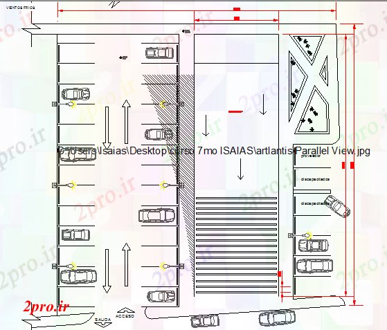 دانلود نقشه ساختمان دولتی ، سازمانی جزئیات زیرزمین پارکینگ بسیاری از اداره دولتی ساخت 9 در 17 متر (کد80838)
