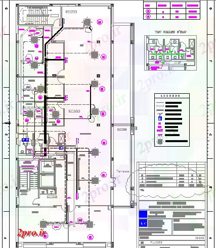 دانلود نقشه ساختمان اداری - تجاری - صنعتی چهارم طرحی طبقه جزئیات طرحی سیزده دفتر کفپوش ساخت 17 در 36 متر (کد80869)